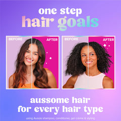 Curls definition with Aussie Ultra Wonder Gel Crème for lasting bounce
