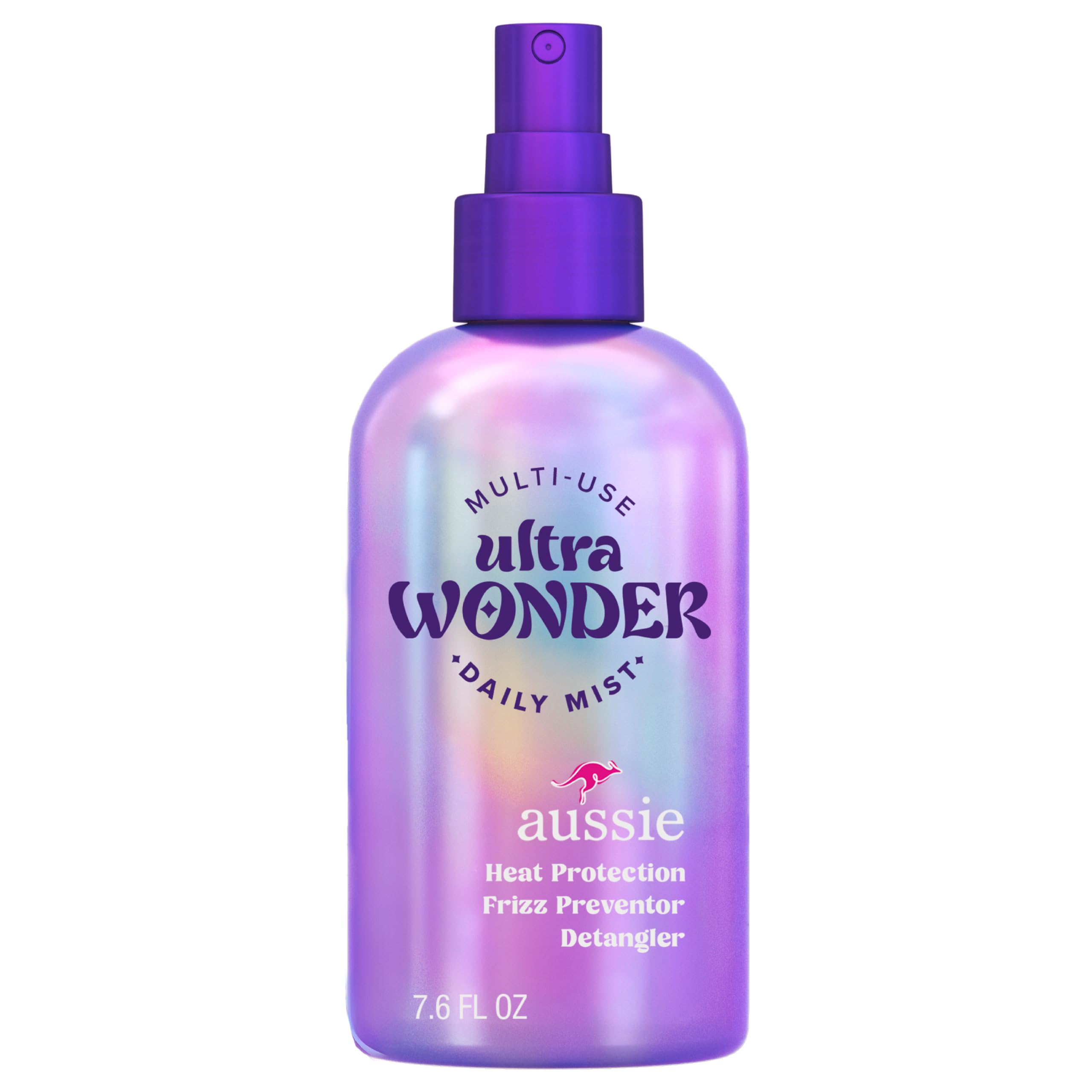 Aussie Ultra Wonder Daily Mist bottle front view, versatile for all hair types.