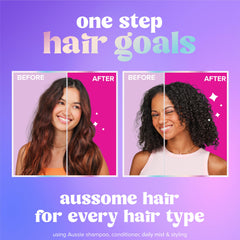 Hair being blow-dried with Daily Mist as a heat protectant primer.