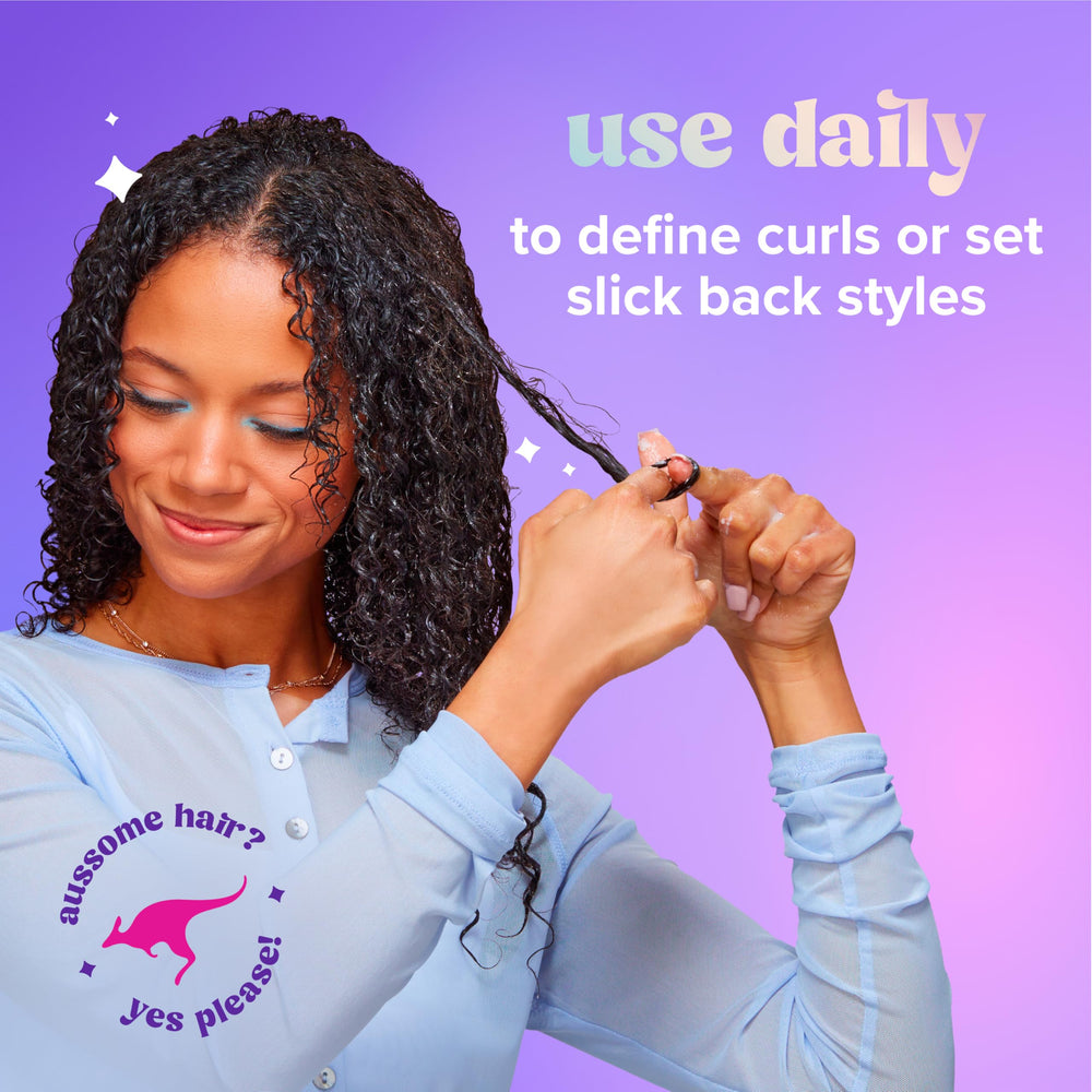 Edge taming with Aussie Ultra Wonder Gel Crème for neat edges