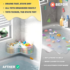Austion corner adhesive hooks keep the organizer securely in place