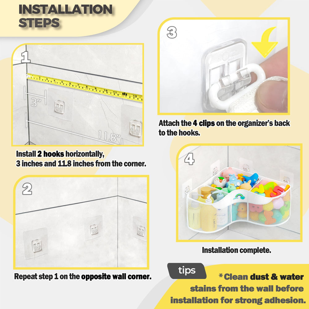 Austion tidy tub setup promotes organized bath time routines