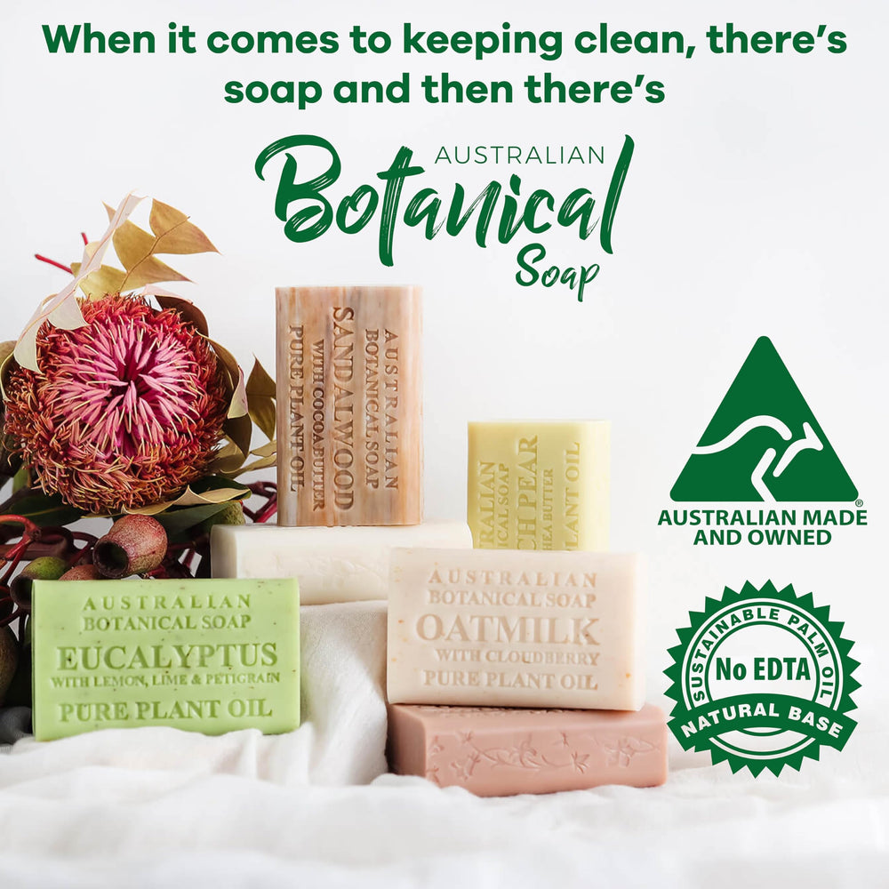 Australian Botanical Soap Valencia orange bar with vitamin C for a zesty, radiant cleanse.