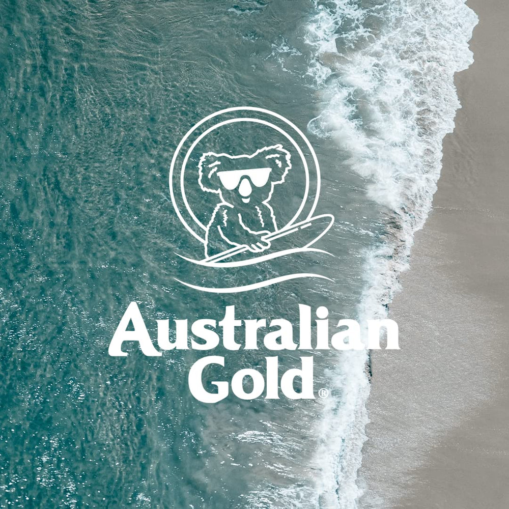 Cruelty free badge from Australian Gold signaling ethical skincare