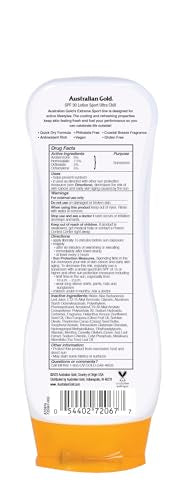 Australian Gold Extreme Sport lotion being applied to skin during outdoor activity for cooling protection.