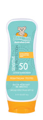 Australian Gold Little Joey sunscreen bottle provides SPF 50 protection for kids