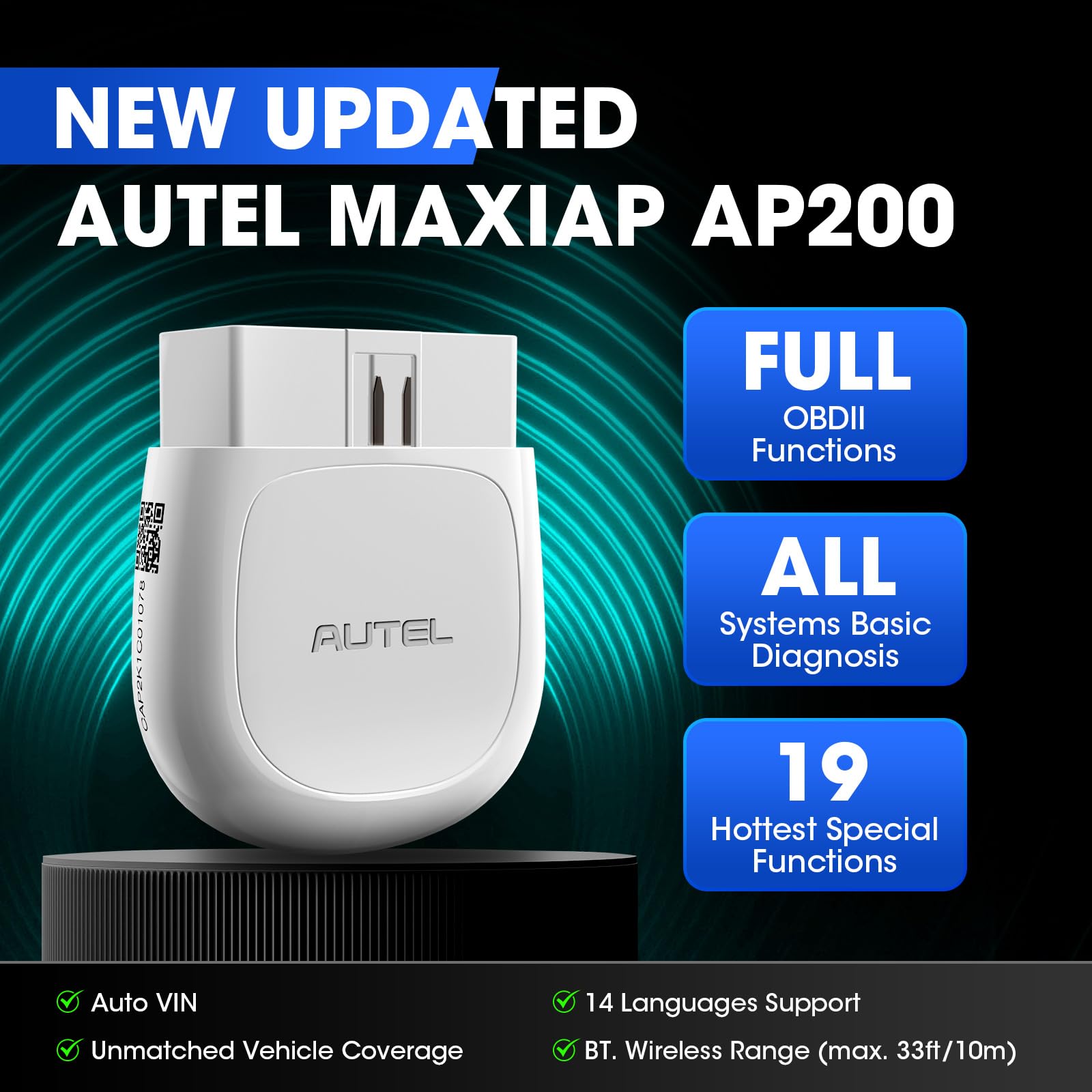 Autel AP200 compact handheld tool fits in your glovebox for quick checks