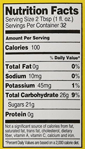 Autocrat Coffee Syrup pour-ready bottle used to flavor coffee drinks and desserts.