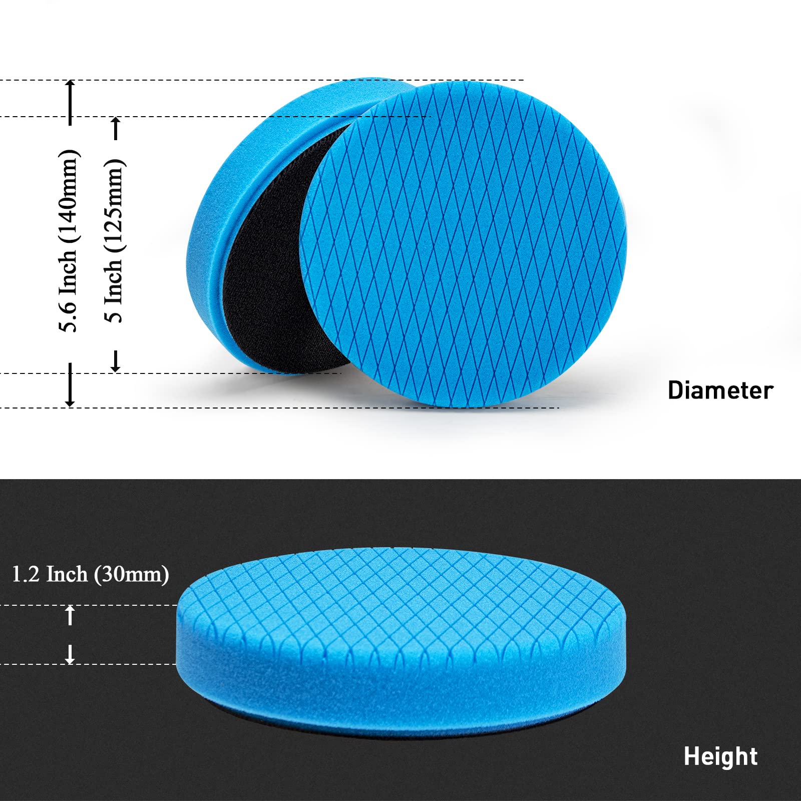 Autolock buffing pad back-face shown with a 5-inch backing plate.