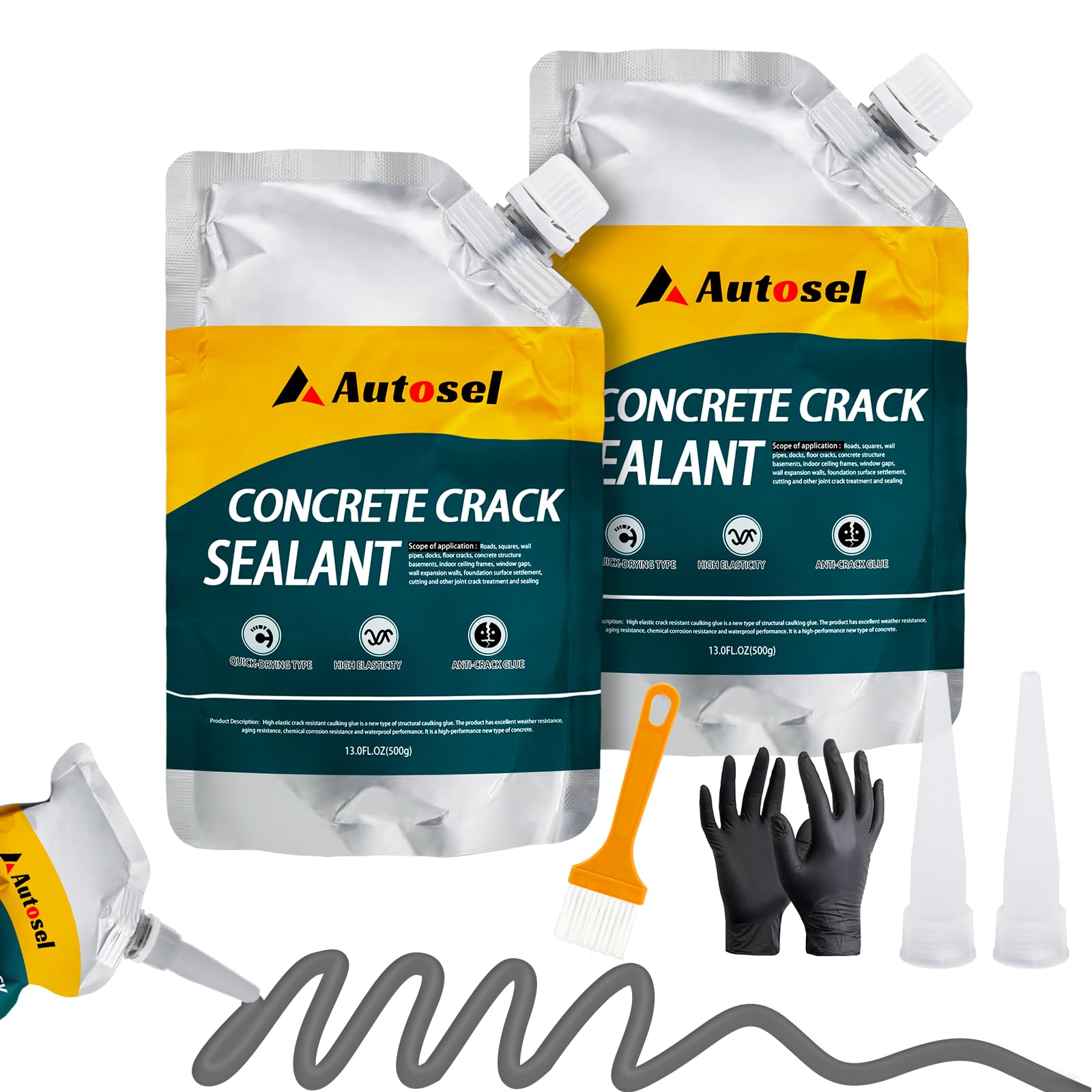 Autosel concrete crack filler high elasticity seals outdoor cracks for durable driveways