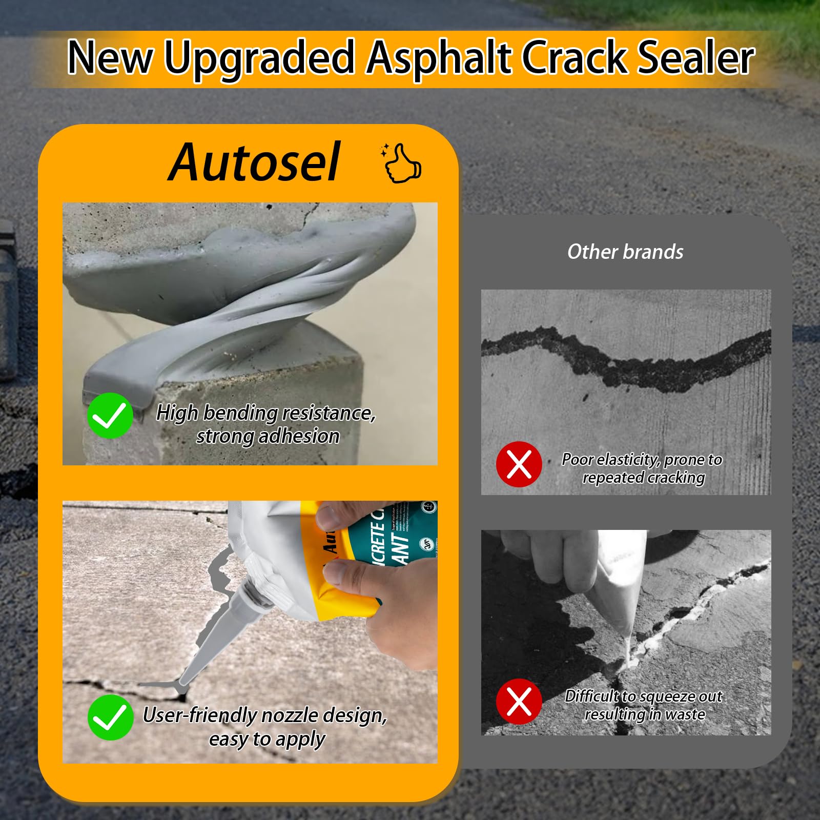 Autosel protects driveways and walkways with weather-resistant durability