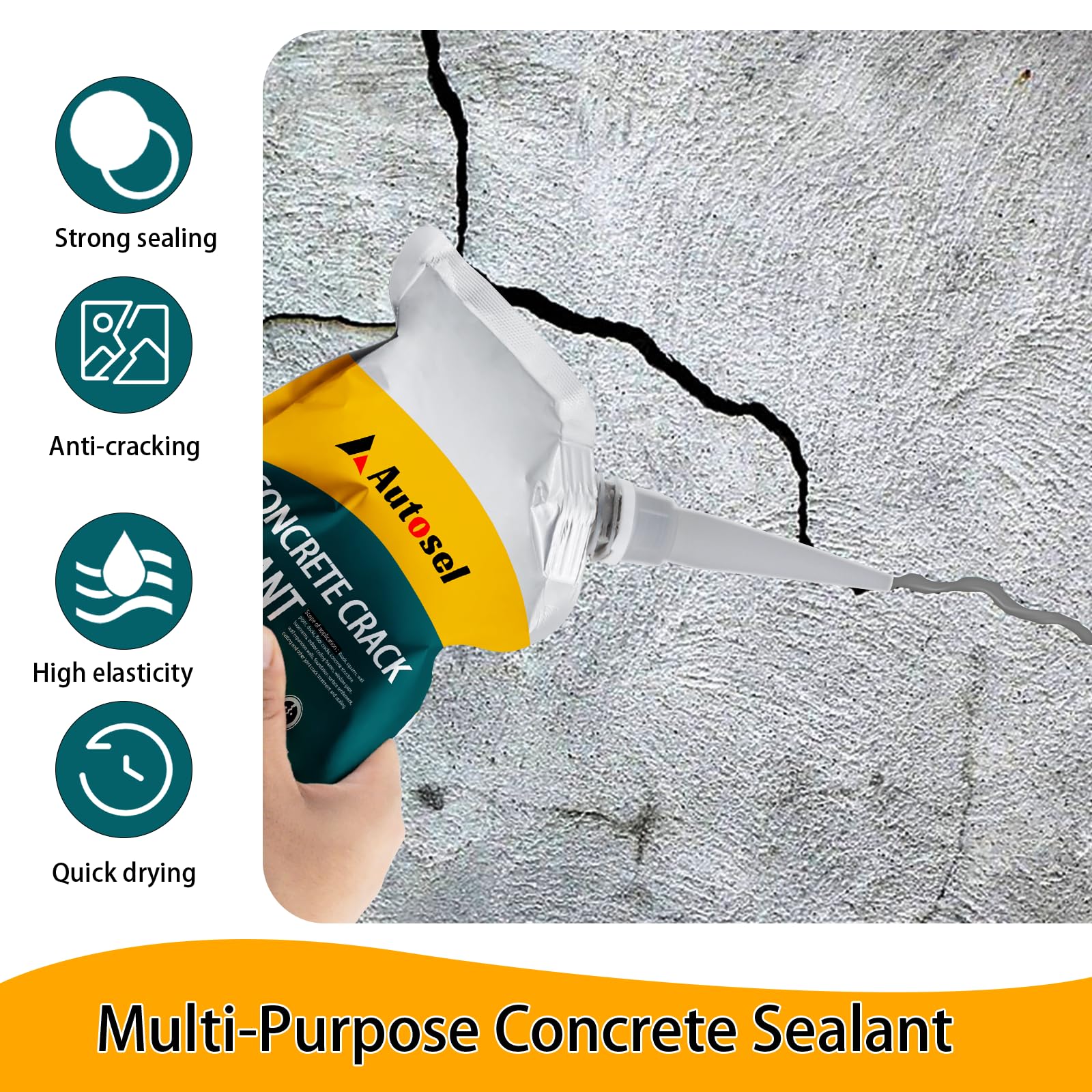Autosel fast-curing crack filler forms a smooth, invisible bond