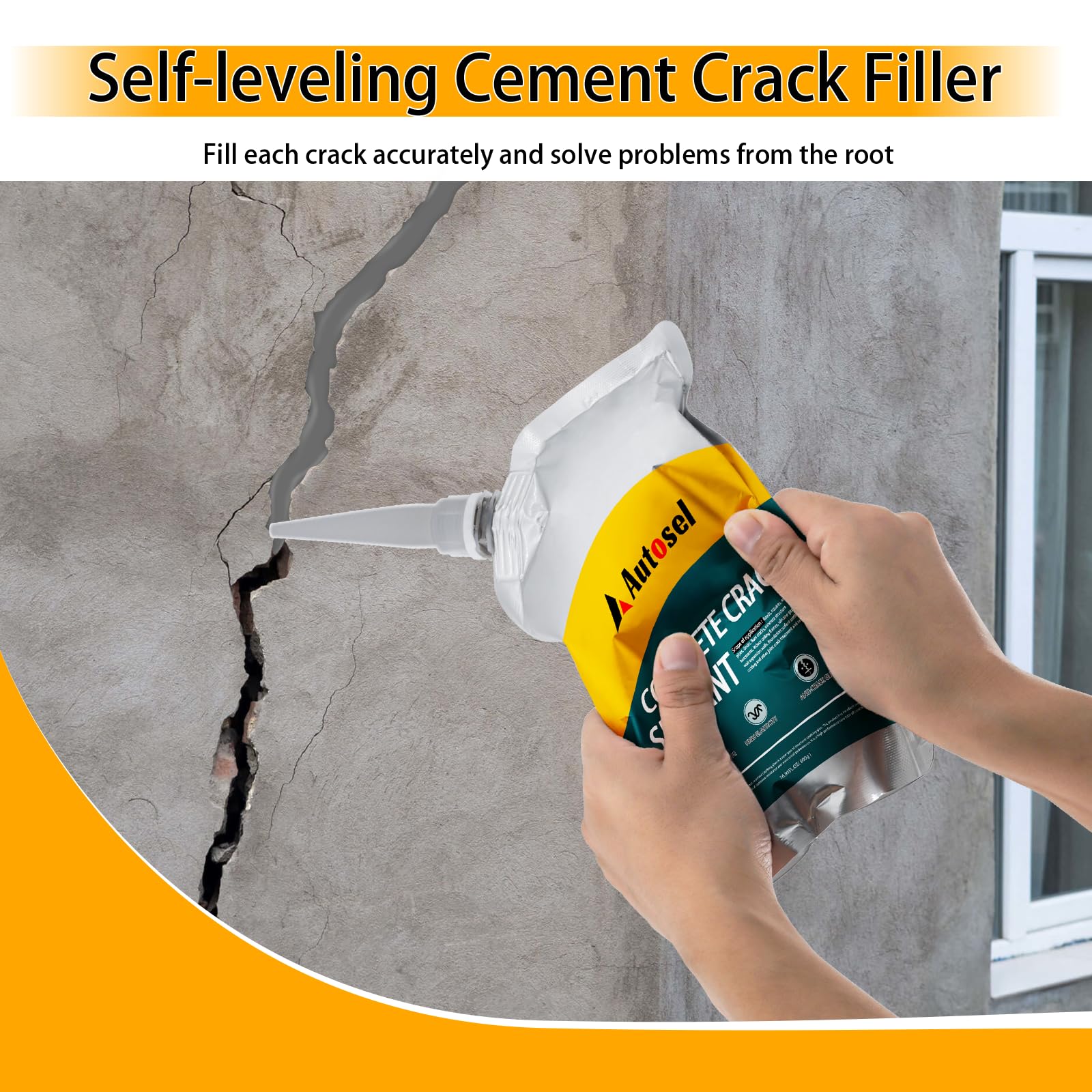 Autosel waterproof sealant protects concrete from rain and freeze-thaw cycles