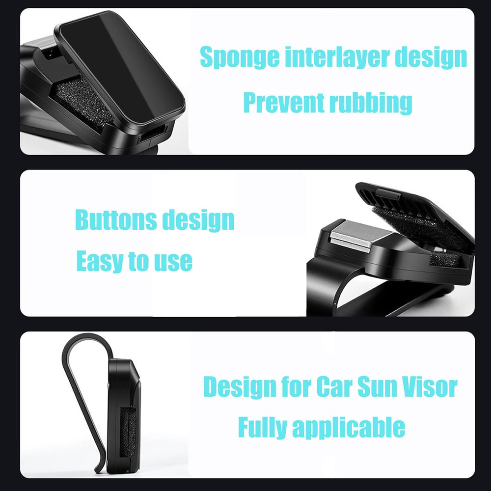 Autsop sunglasses holder clip is easy to install with one hand.