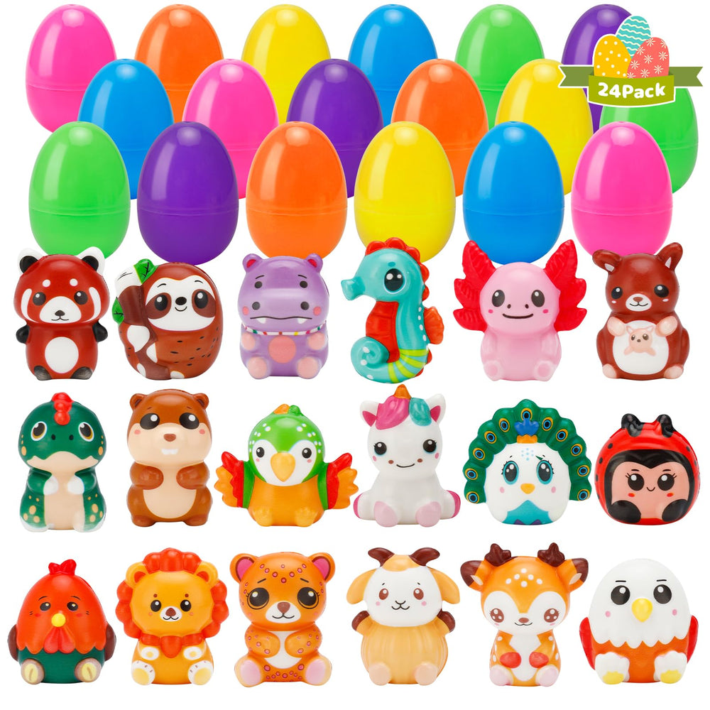 AUUGUU 24-pack pre-filled Easter eggs for quick egg hunts
