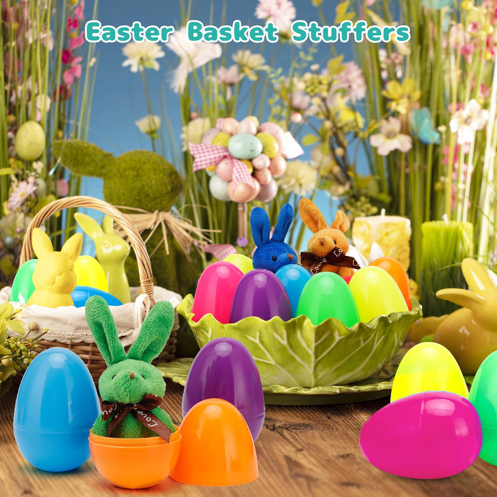 AUUGUU Easter basket stuffer plush rabbit toy adds delight to gift baskets and celebrations.