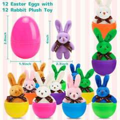 AUUGUU Easter egg hunt stuffer plush rabbit provides a versatile prize for classrooms and parties.