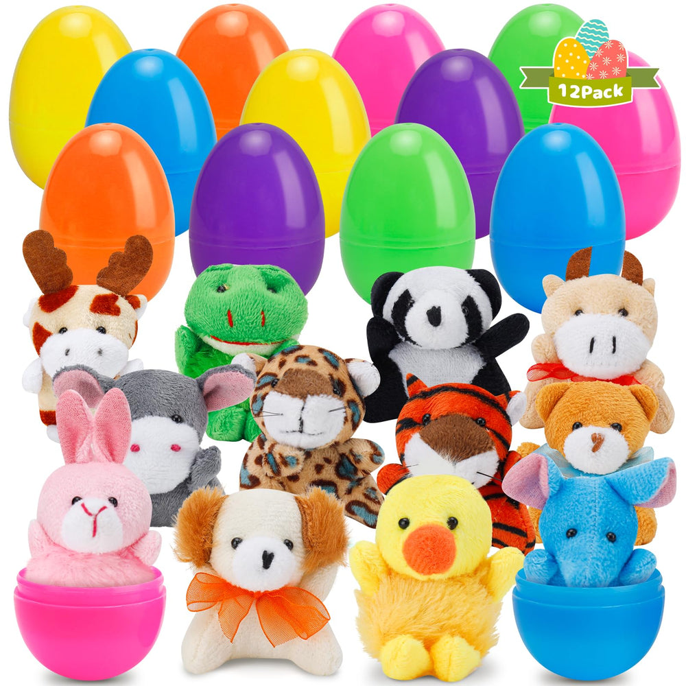 AUUGUU Easter eggs with prefilled plush inside for exciting egg hunts