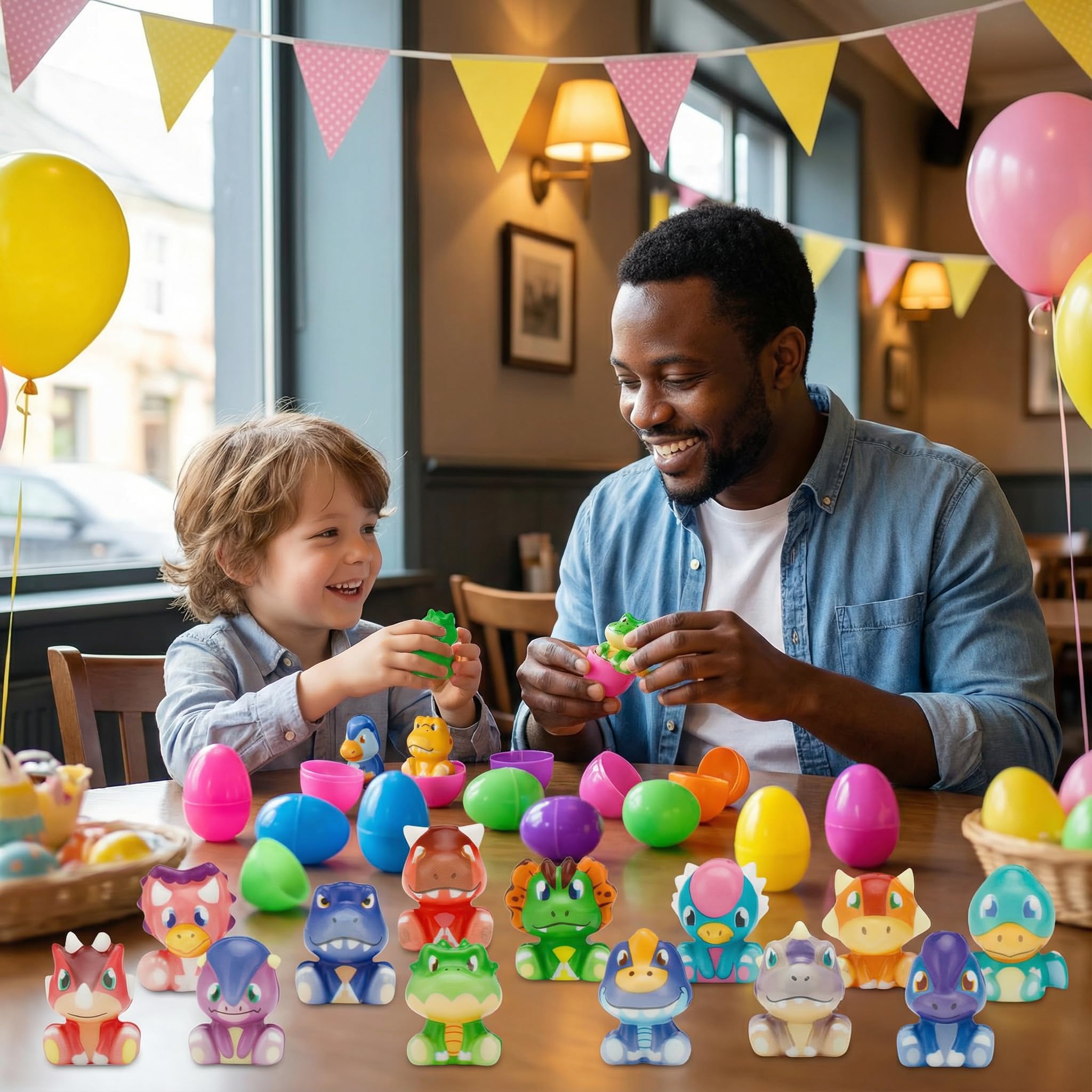 AUUGUU assorted dinosaur designs spark imaginative adventures during Easter celebrations.