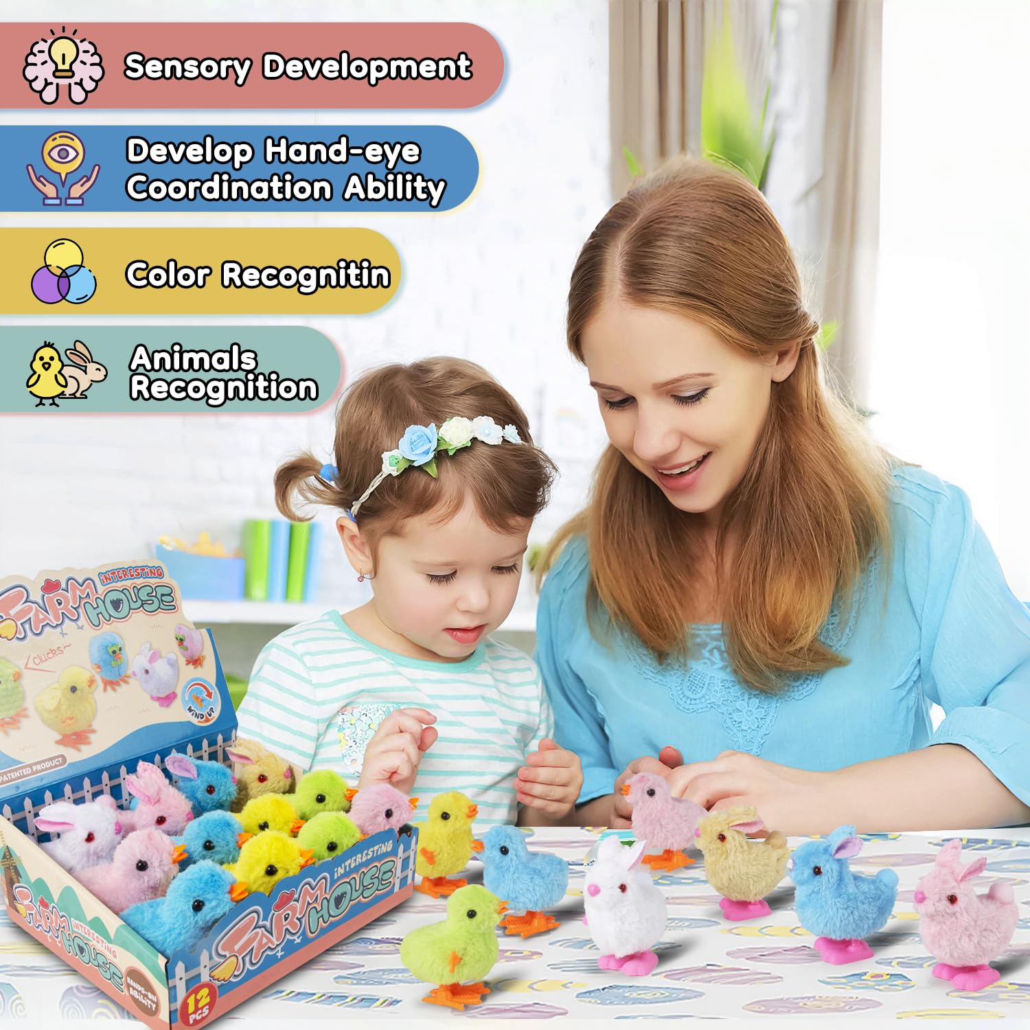 Auvitaya wind-up action head nod demonstrates engaging motion for kids.