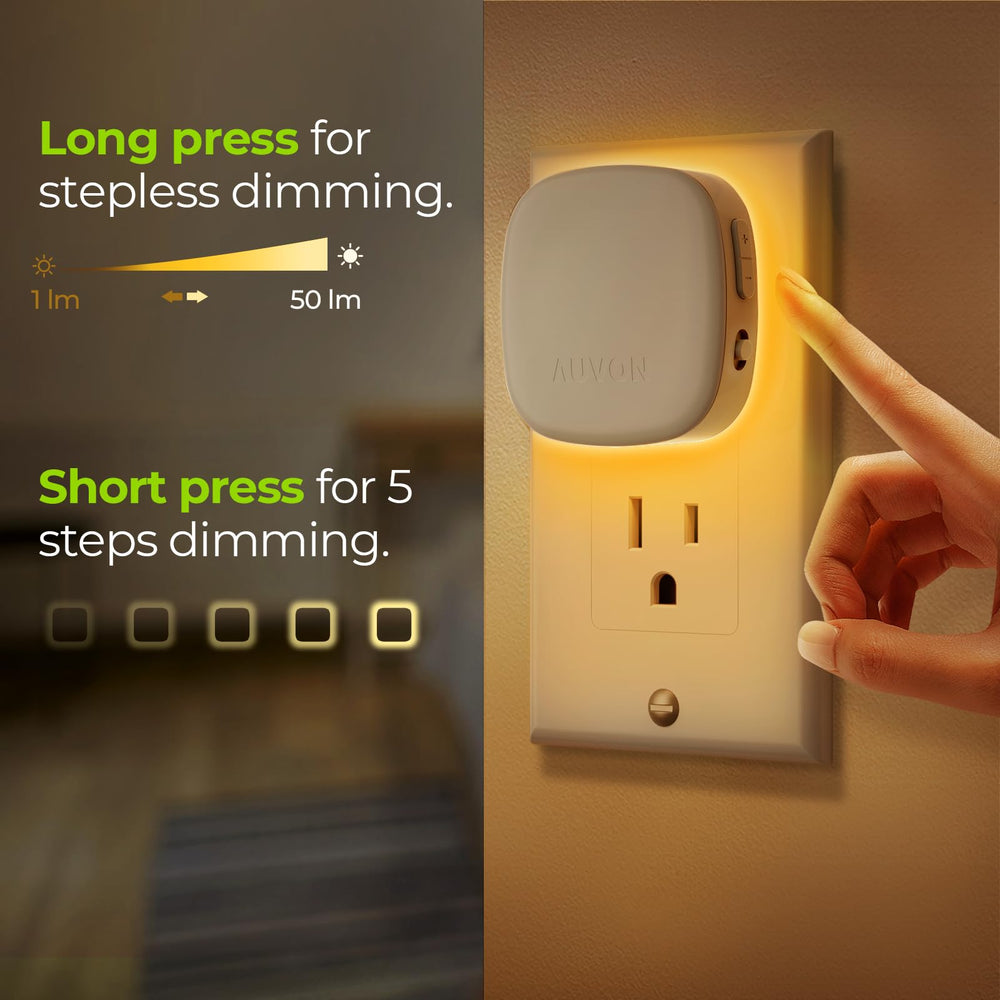 AUVON compact plug-in design keeps the second outlet free.