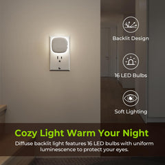 AUVON dimmable night light offering 1-50 lm brightness control.