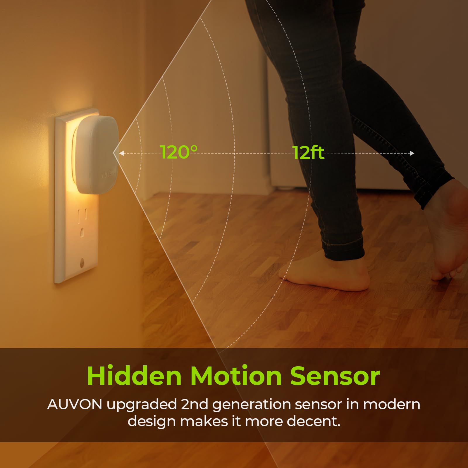 AUVON dimmable night light offers customizable brightness.