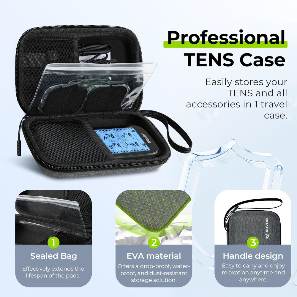 AUVON EVA storage case keeps accessories organized while traveling.
