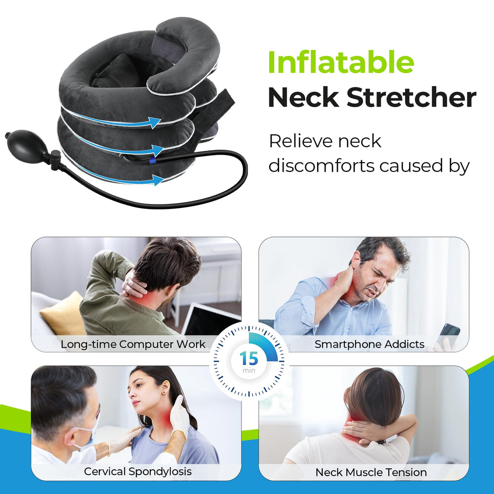 AUVON neck stretcher air tube ensures consistent pressure for steady support.