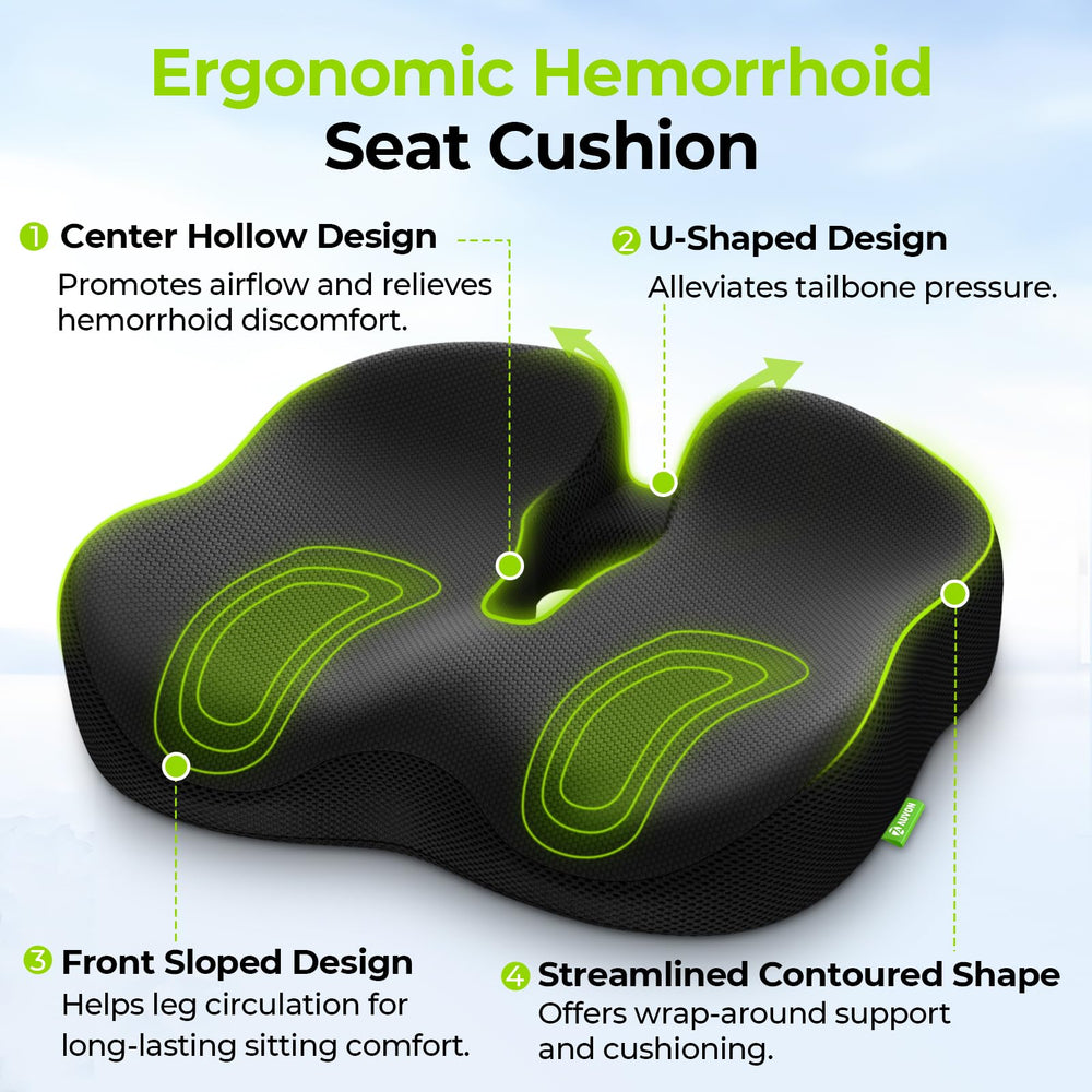 AUVON memory foam core thick and supportive for hip comfort