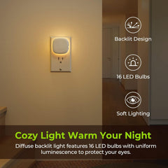 AUVON night light activates with motion, guiding you through the room safely.