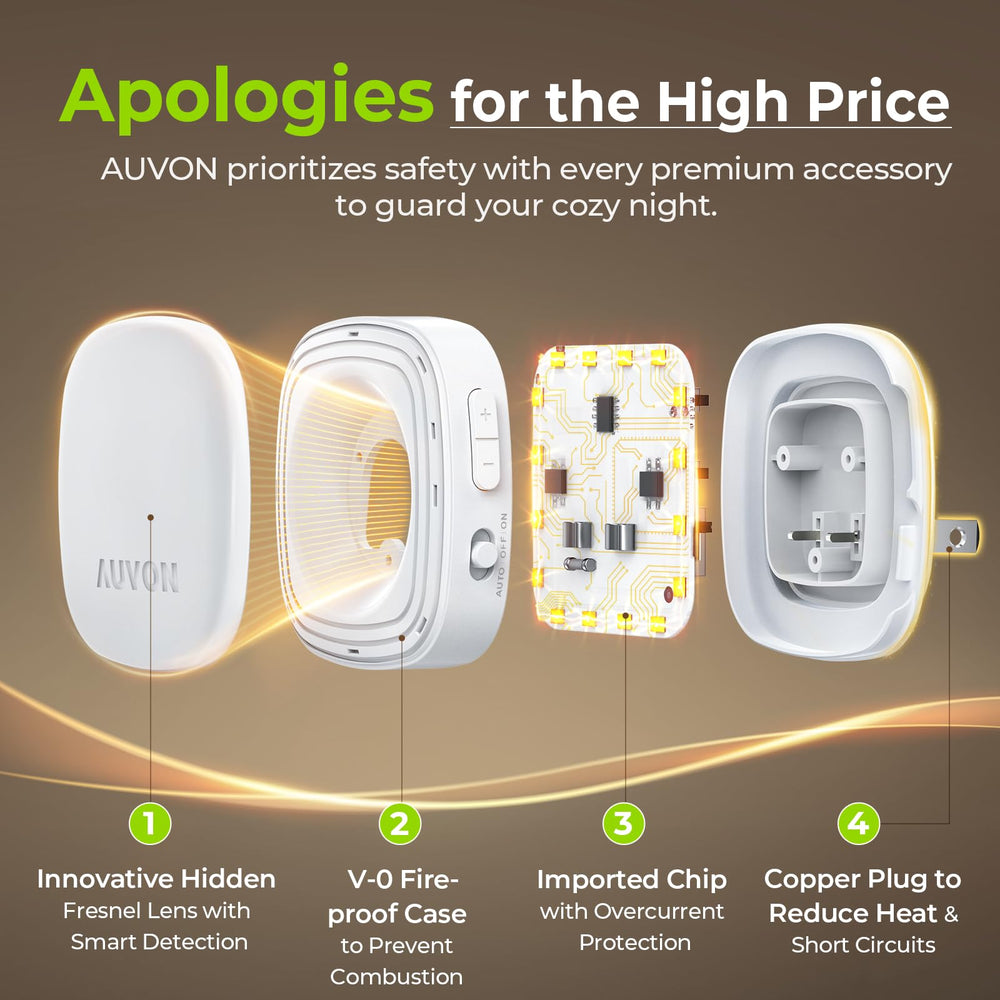 AUVON compact design leaves the second outlet free for other devices.