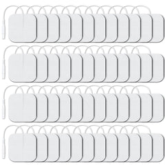 AUVON TENS pads 2x2 inch close-up showing strong self-adhesion for stable wear.