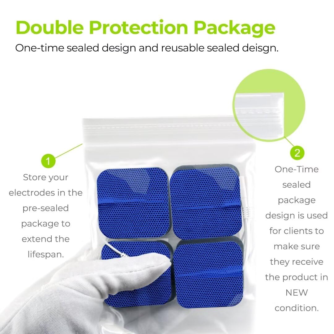AUVON TENS pads latex-free and gentle on skin.