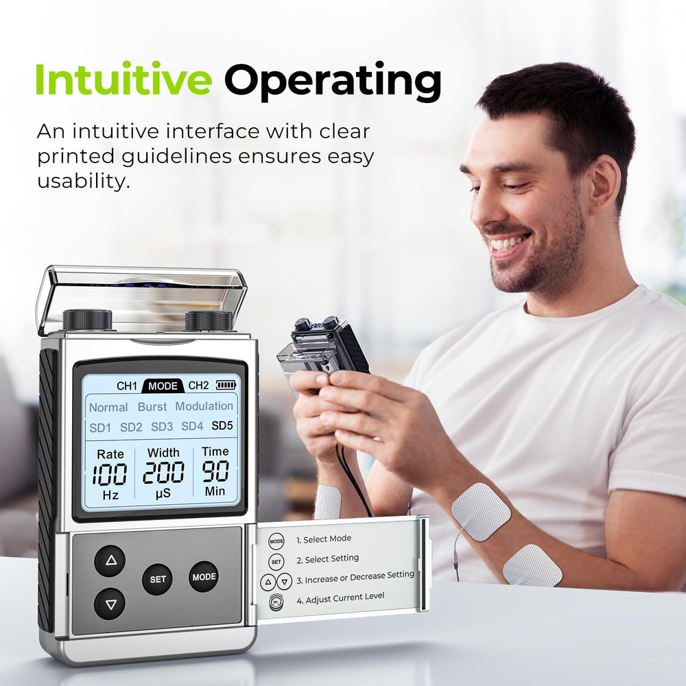 AUVON tens unit carry case keeps devices and pads organized.