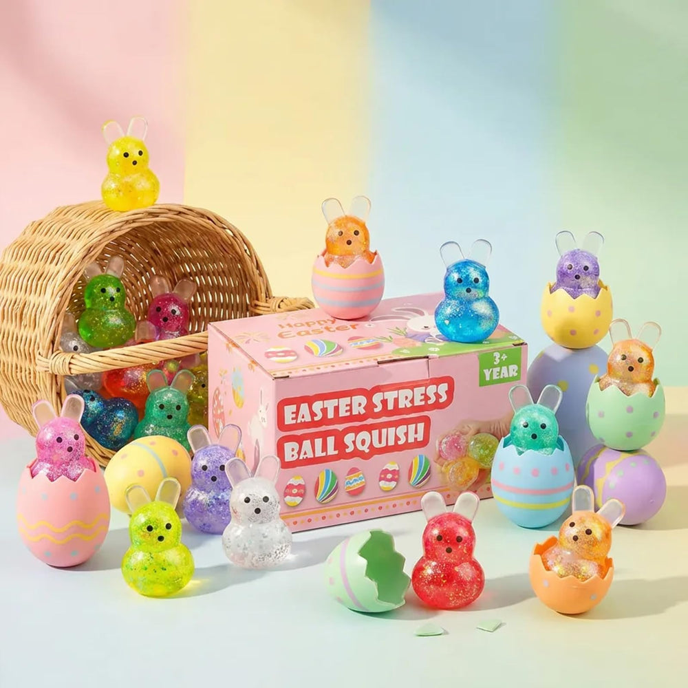 AUZXMCN Easter bunny stress ball mixed, multicolor pack for varied Easter gifting