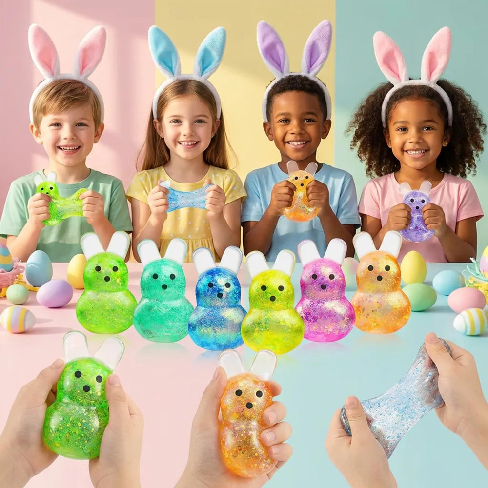 AUZXMCN Easter bunny stress ball yellow, a cheerful color for Easter baskets and playtime