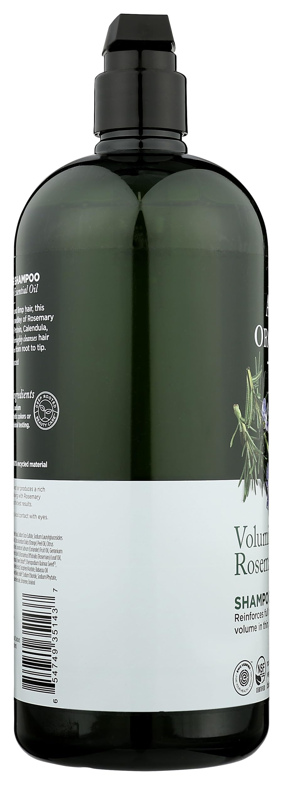 Avalon Organics Rosemary Shampoo hair after wash with lifted roots and shine.