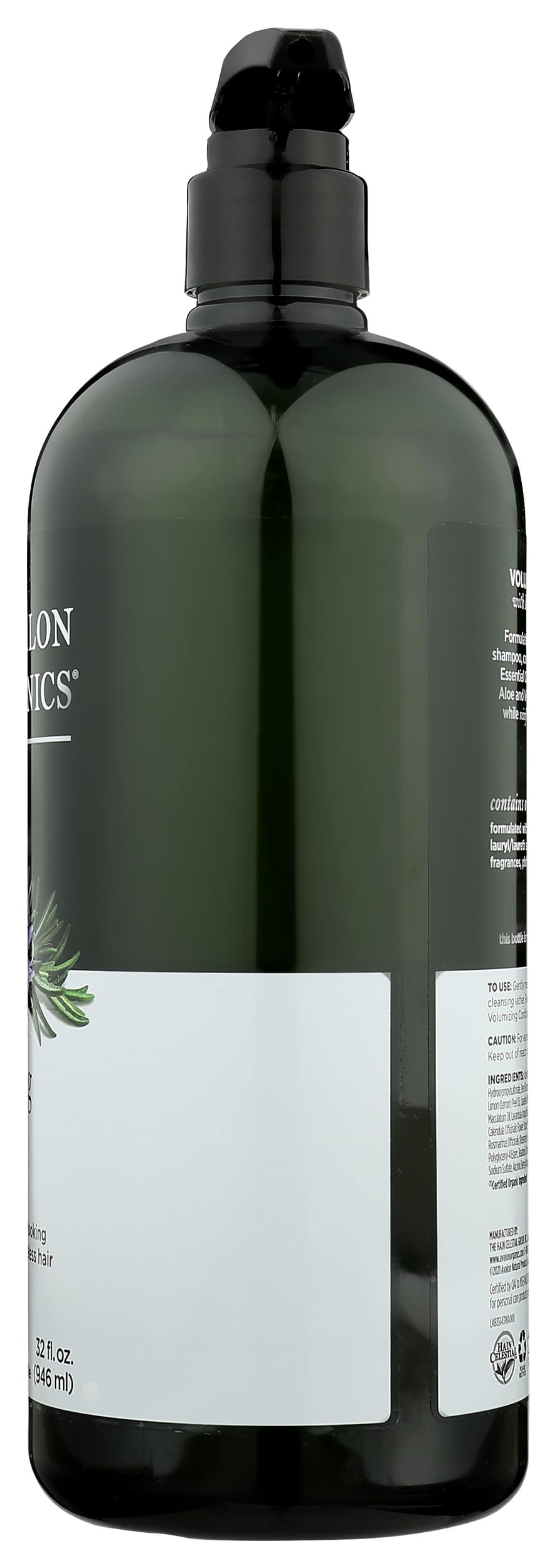 Avalon Organics Rosemary Shampoo rosemary oil droplets emphasizing refreshing aroma.