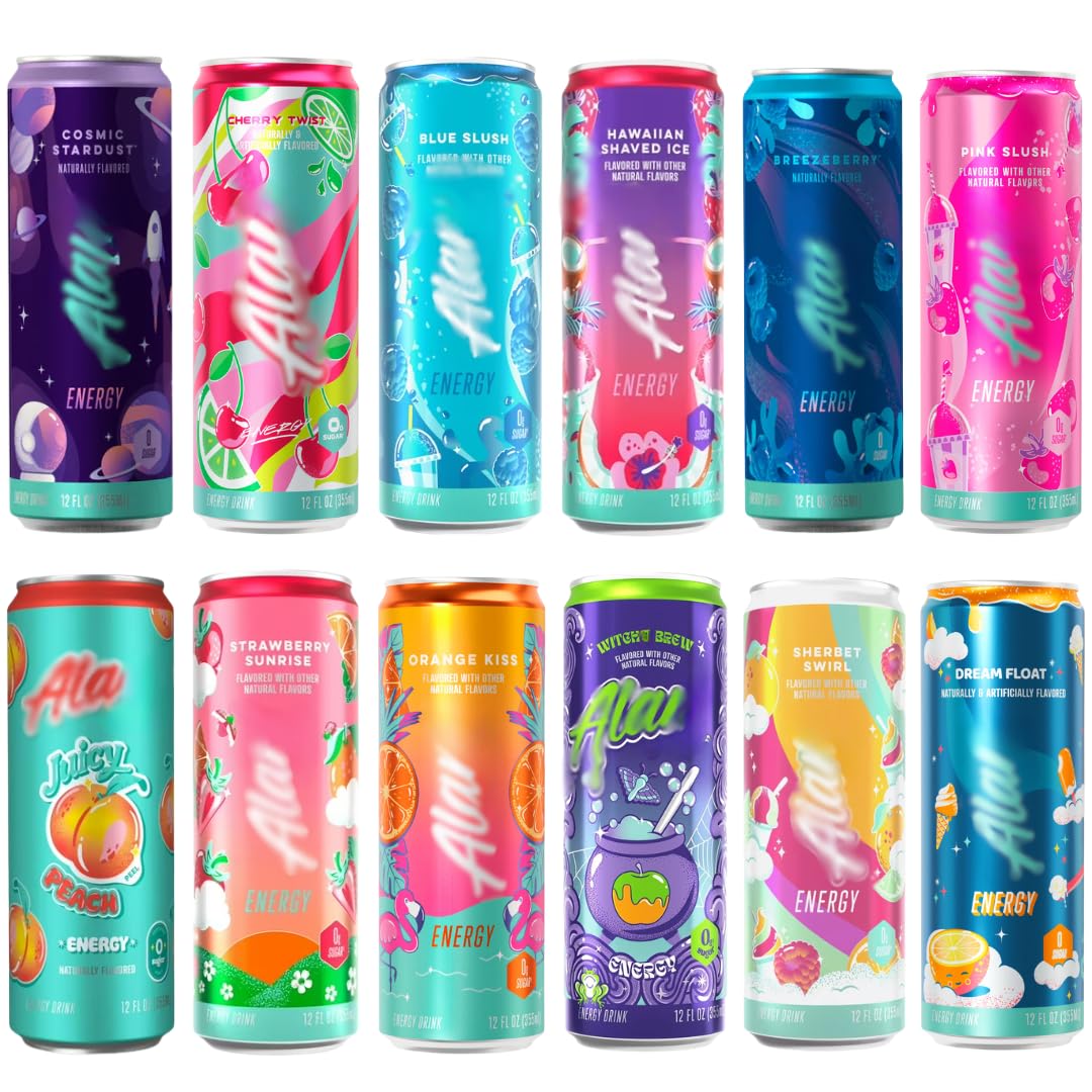 Avama AIanni energy drink assorted pack front can boosts daytime energy on the go.