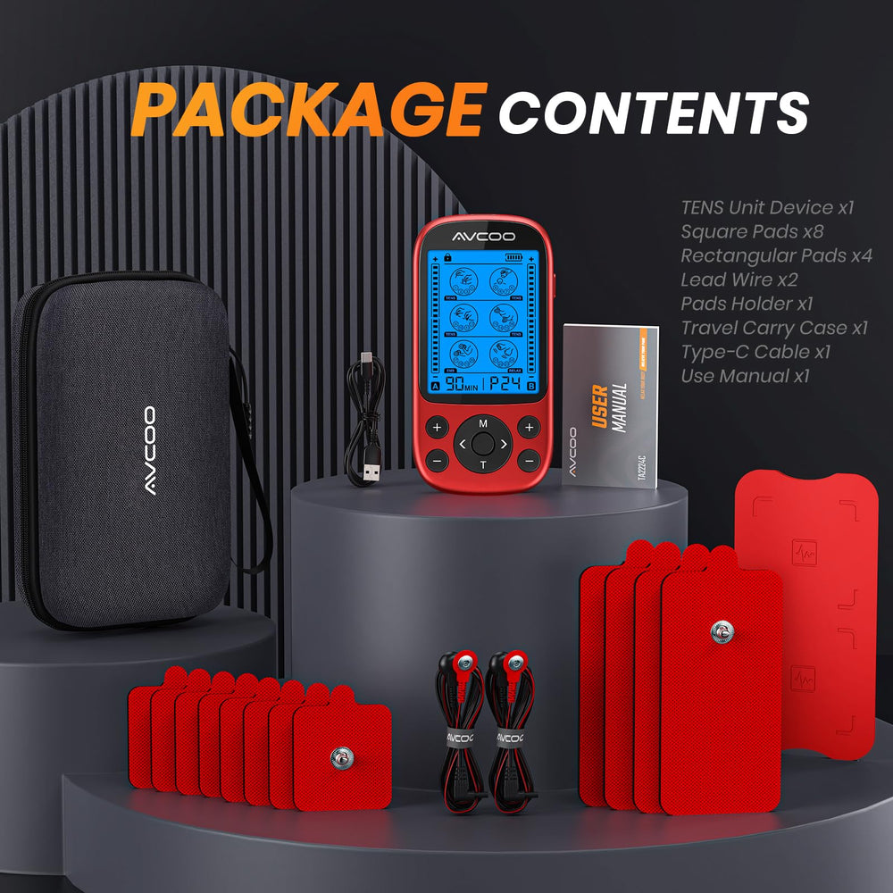 AVCOO EVA case open view highlighting organized storage for pads and cords.