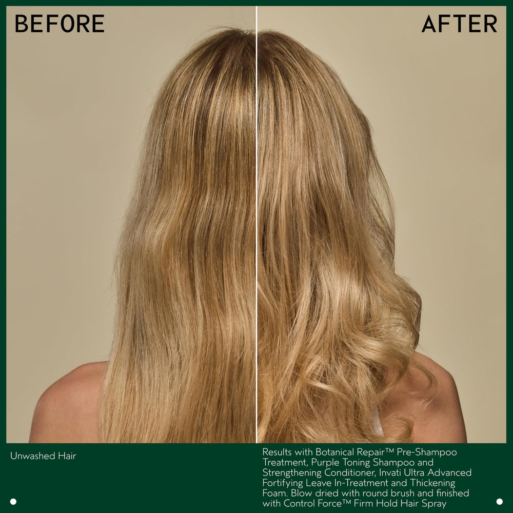 Aveda Botanical Repair Purple Toning Shampoo ingredients panel highlights plant-based bond-building.
