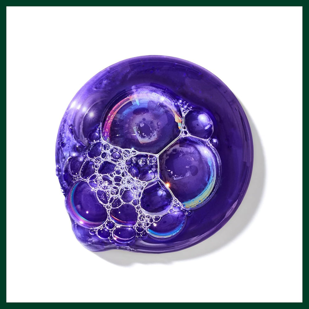 Aveda Botanical Repair Purple Toning Shampoo silicone-free formula badge visible.