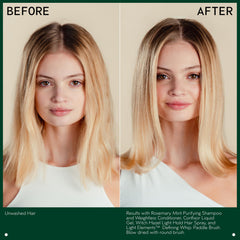Aveda Rosemary Mint Purifying Conditioner dispensing for easy application.