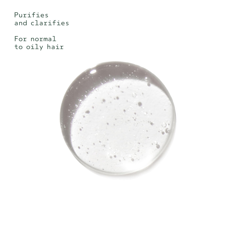 Aveda Rosemary Mint Purifying Conditioner label highlights lightweight formula.