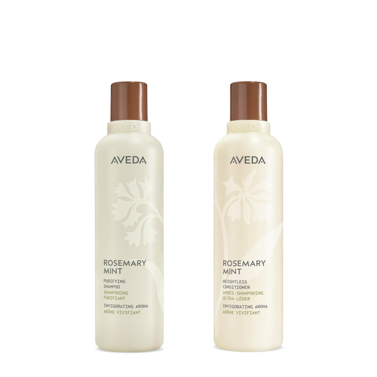 Aveda Rosemary Mint Purifying Shampoo bottle for a clarifying cleanse.