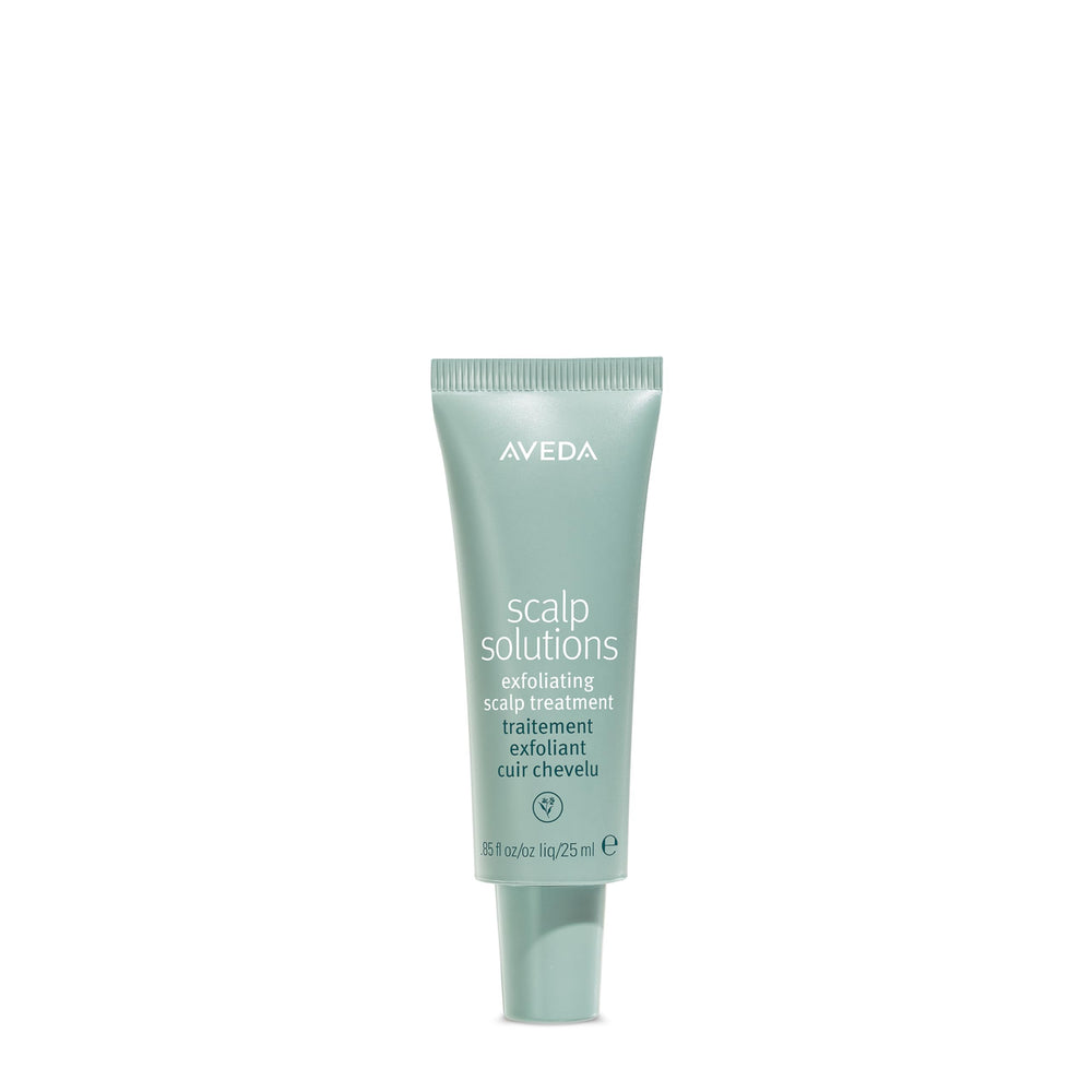 Aveda Scalp Solutions Exfoliating Scalp Treatment bottle with cooling sensation for refreshing cleanse.