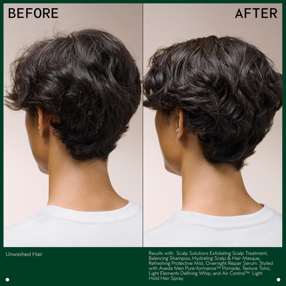 Aveda Scalp Solutions Exfoliating Scalp Treatment packaging and branding.