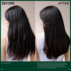 Aveda Scalp Solutions Exfoliating Scalp Treatment gentle massage on wet scalp.