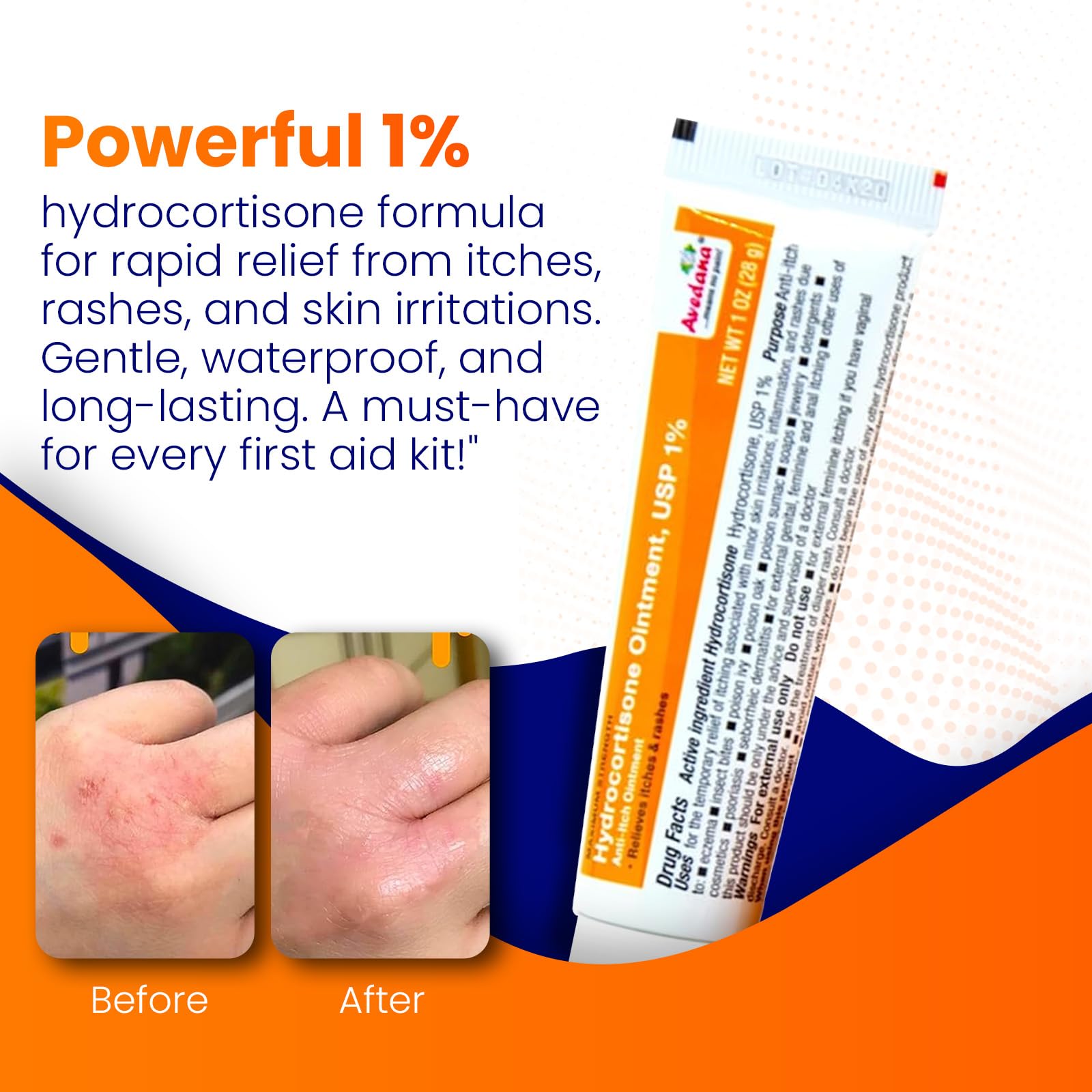 AVEDANA maximum-strength 1% hydrocortisone ointment label
